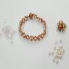 Bracelet Swarovski pearls, Miyuki seed beads and czech beads